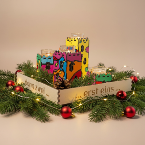 Adventskranz bunt und bsonders